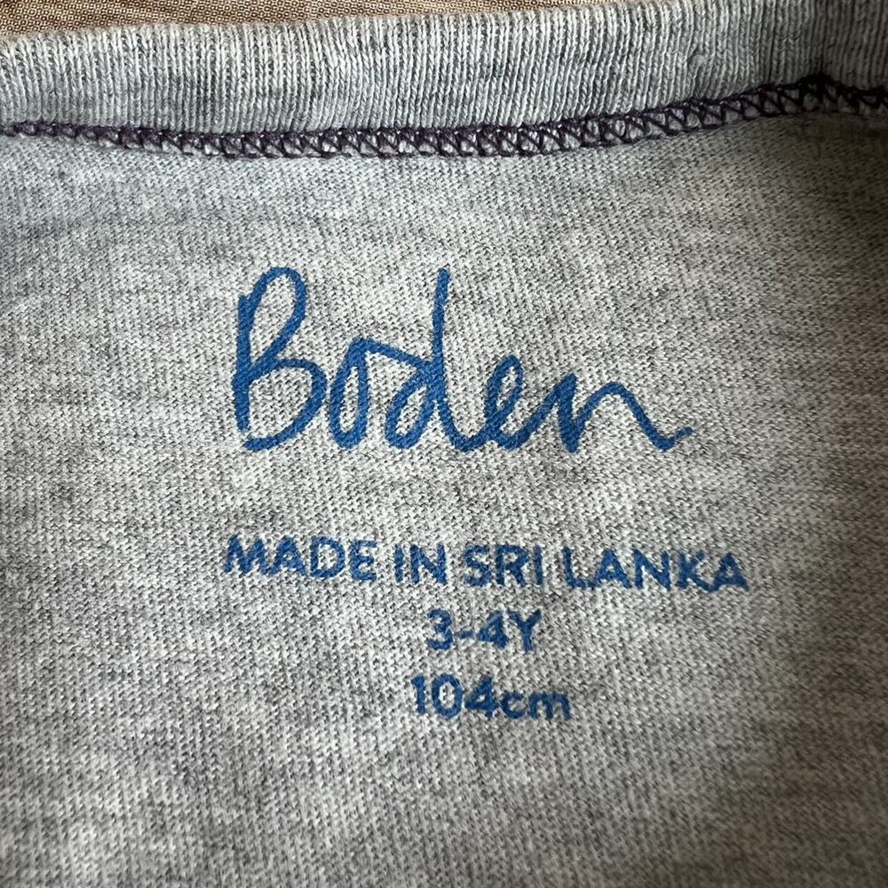 Mini Boden Gray Cotton Long Sleeve Tee 3-4Y - Picture 5 of 7